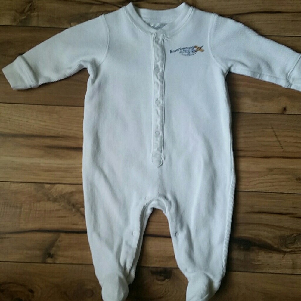 Ralph Lauren Infant Romper 6M White Footies